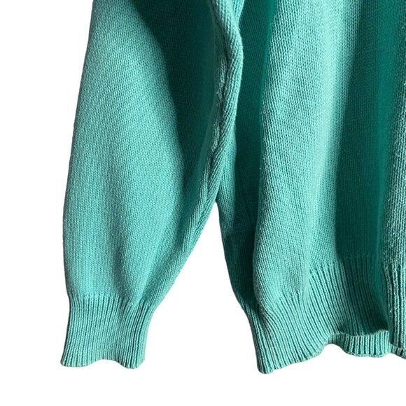 Bay Club Women's Vintage Teal Crewneck Knit Sweater - Picture 4 of 8